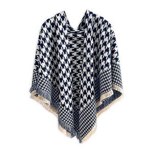 7359 Winter Warm Cashmere Shawl Large Scarf Women Houndstooth Check